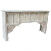 Antique Carved Console Table Whitewash